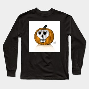 Pumpkin Skull Long Sleeve T-Shirt